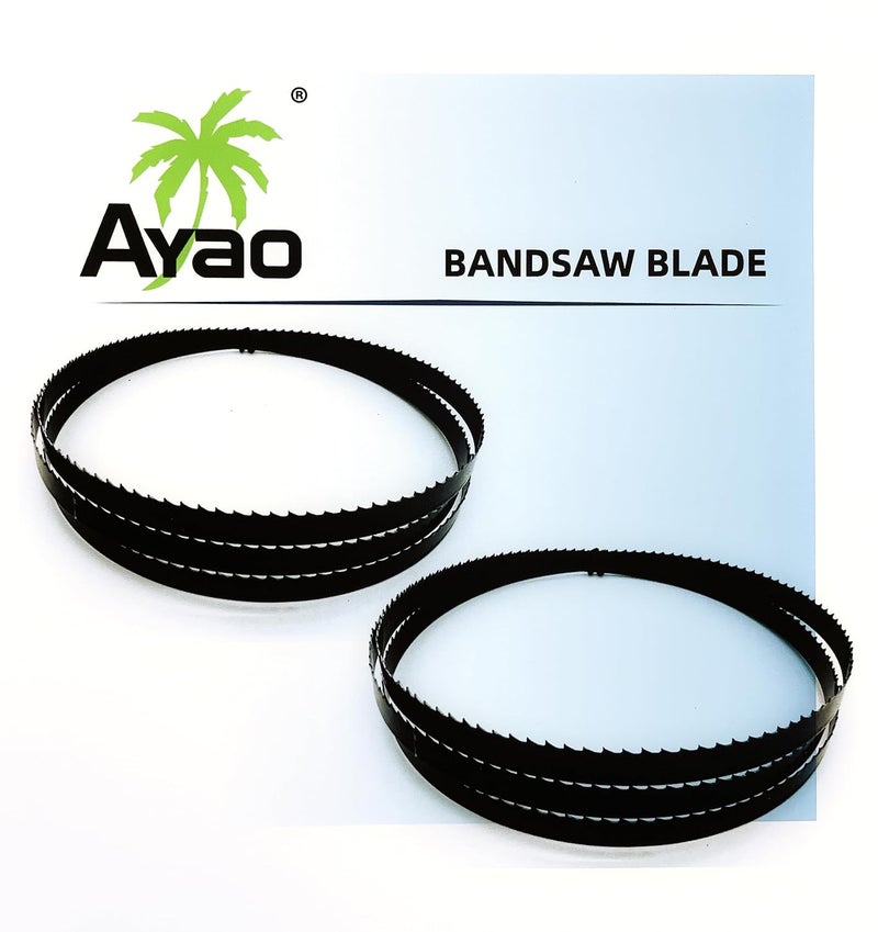 AYAO Pack of 2 Band Saw Blades 70-1/2 Inch X 3/8 Inch X 6TPI to Fit Craftsman 921400, Rikon 10-305 and 10-3061 10" Band Saws - Image 1